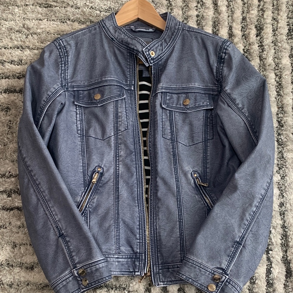 Point Zero Distressed Blue “Denim” Jacket